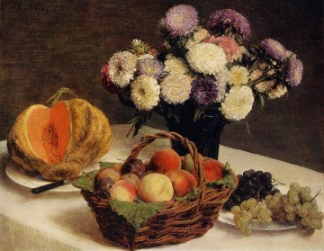  blumen - Blumen und Obst eine Melone Henri Fantin Latour